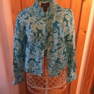 Kensington Lane Tropical Floral Jacket L